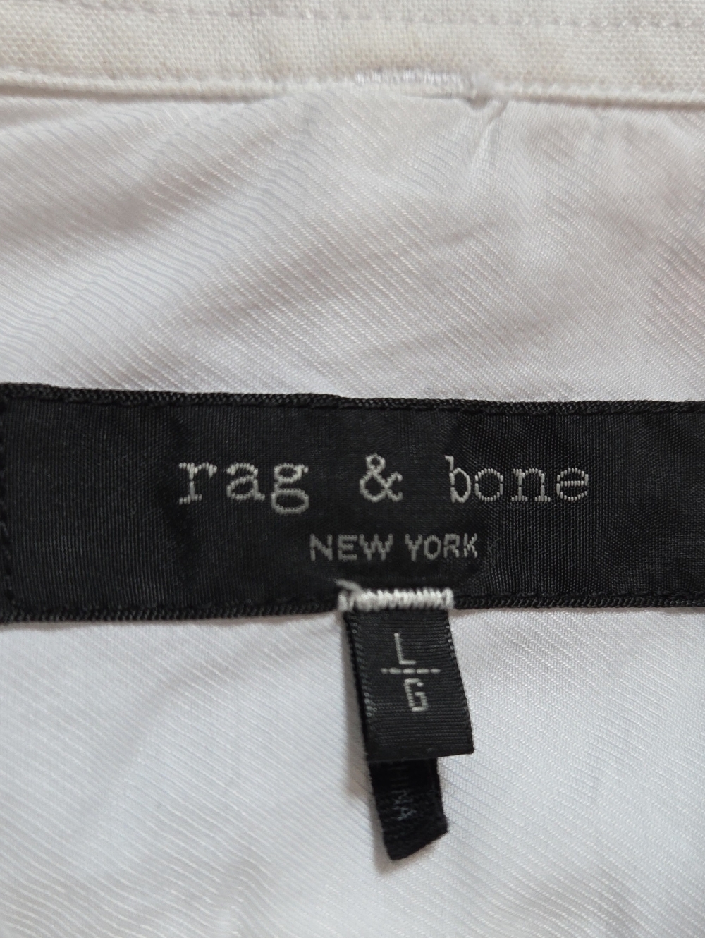 rag & bone White Men's Cotton Button-Up Shirt Large - Picture 3 of 7